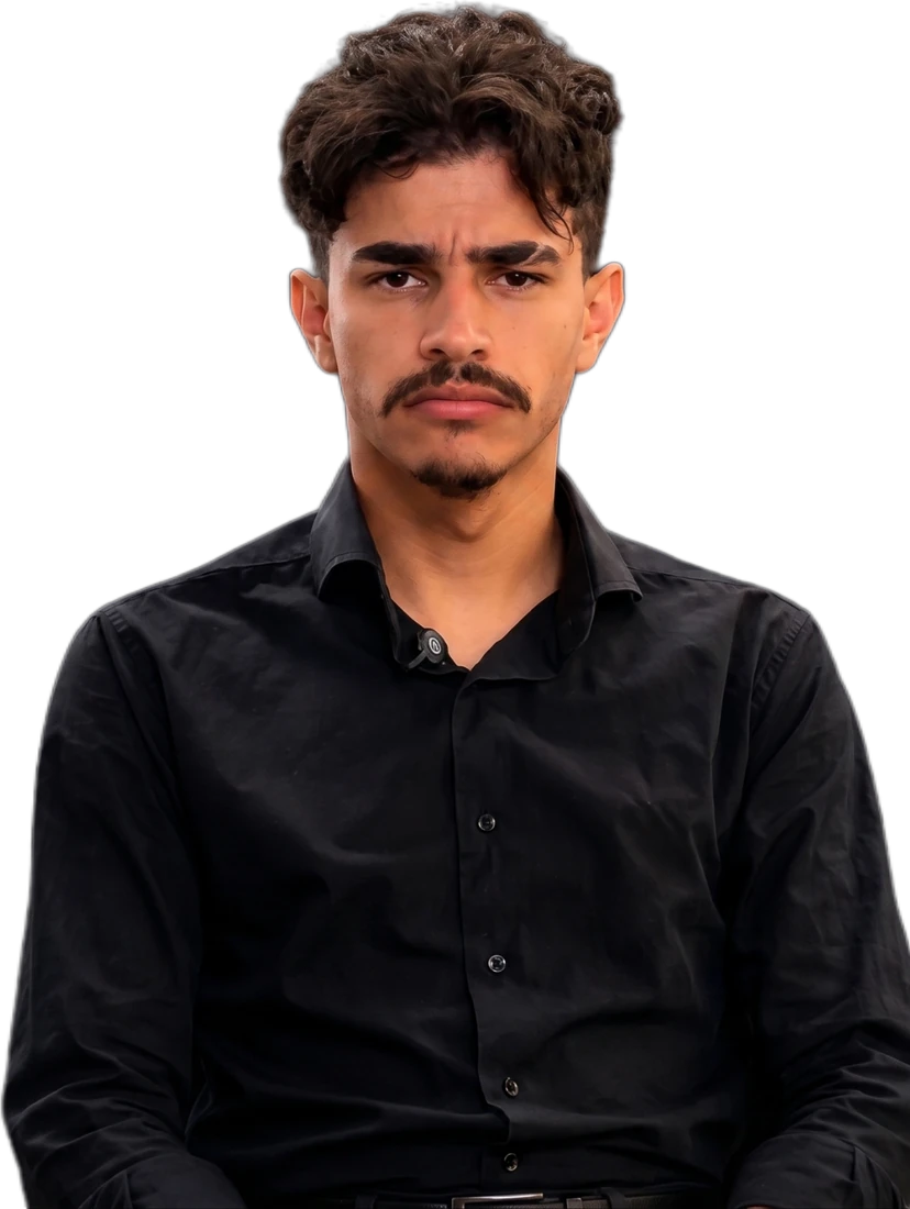 Davi Rodrigues, o Bistecone, retrato de estúdio