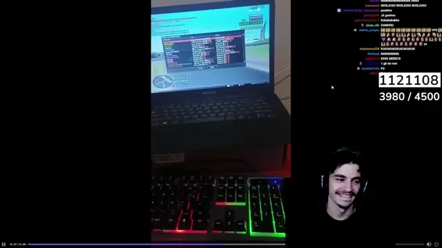 Live de react com o chat